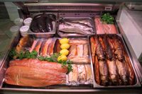 Unsere frischen Fische verkaufen wir in unserem kleinen Fischladen!