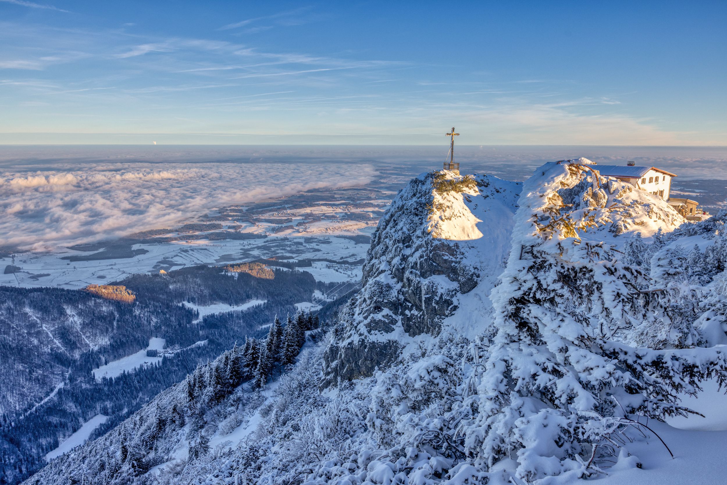 Hochfellnhaus im Winter
