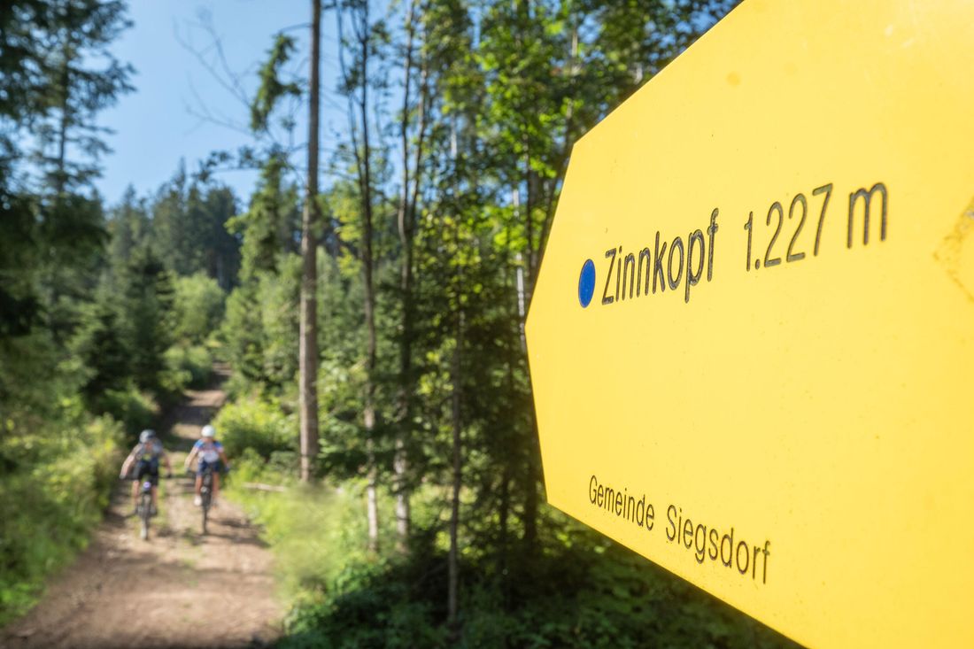 Mountainbiker auf der Zinnkopf-Runde