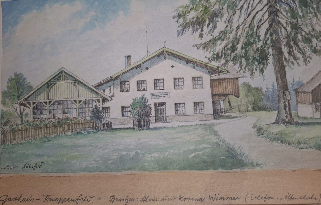 Wirtshof um 1900