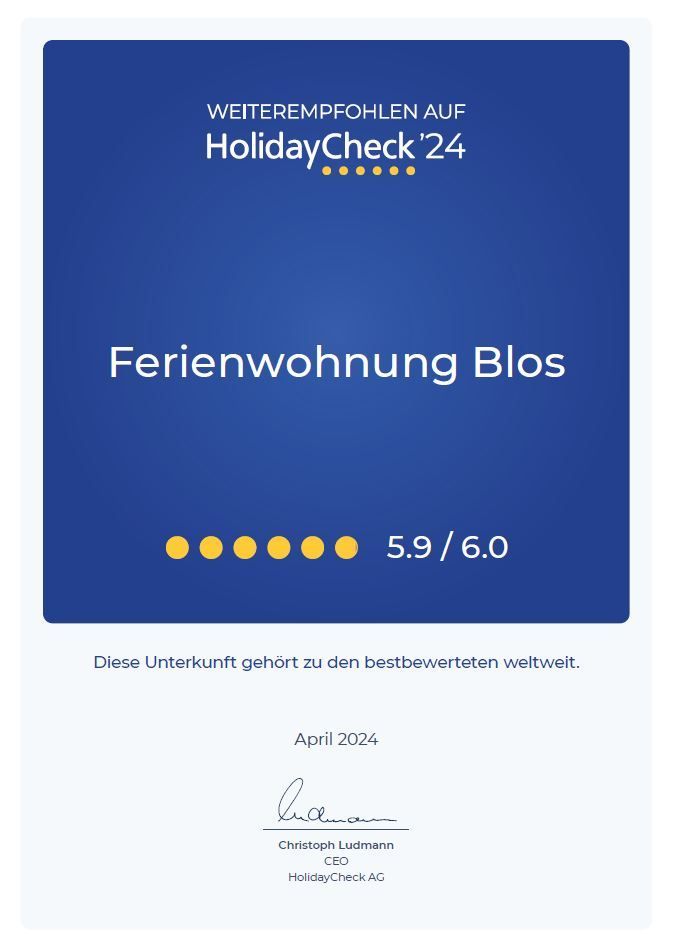 Bewertung der Ferienwohnung Blos HolidayCheck 24